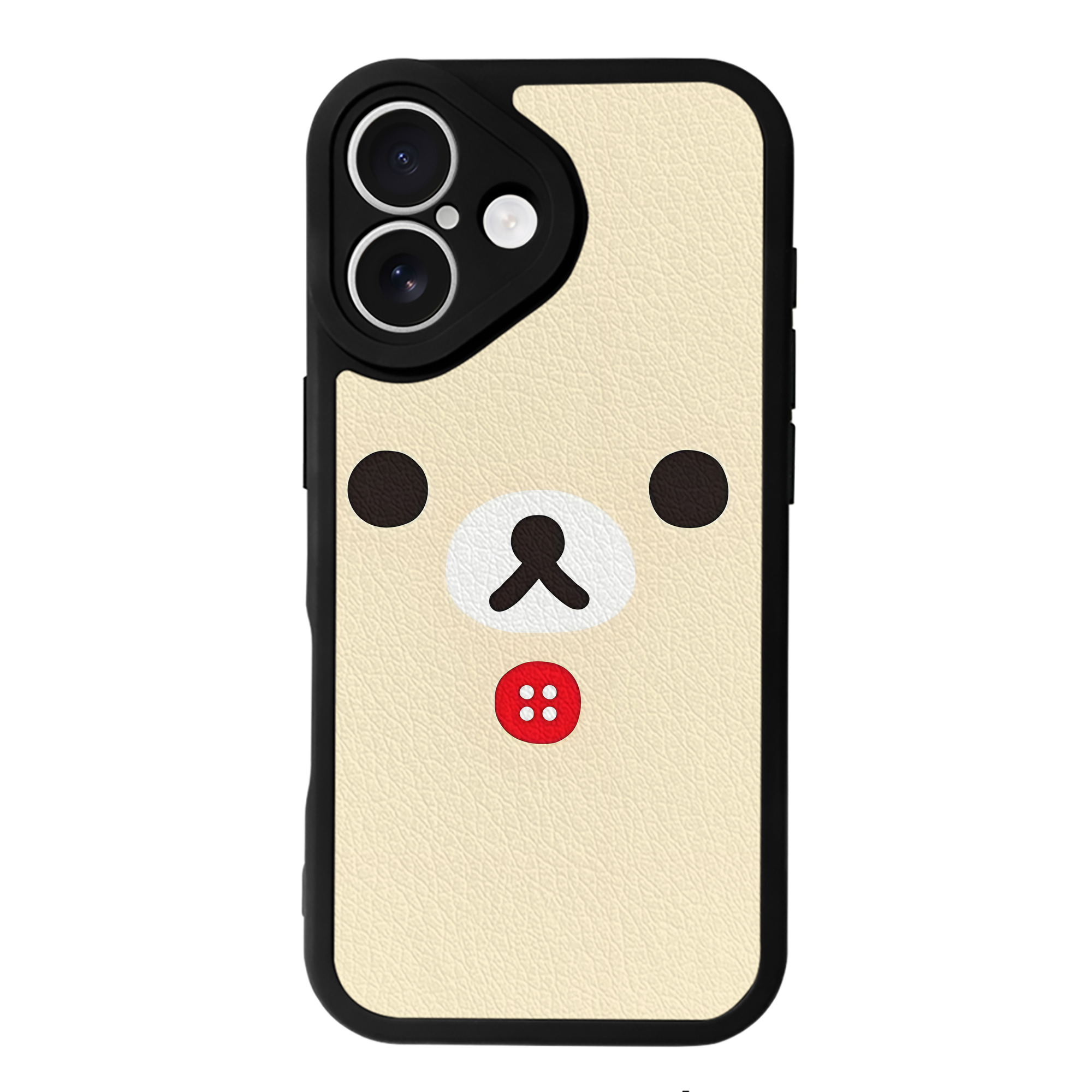 （画像用） リラックマ リラックマ キイロイトリ Rilakkuma Korilakkuma Kiiroitori 【iPhone 16シリーズ対応】シリコンスマホケース（レザー調） 材質：シリコン
